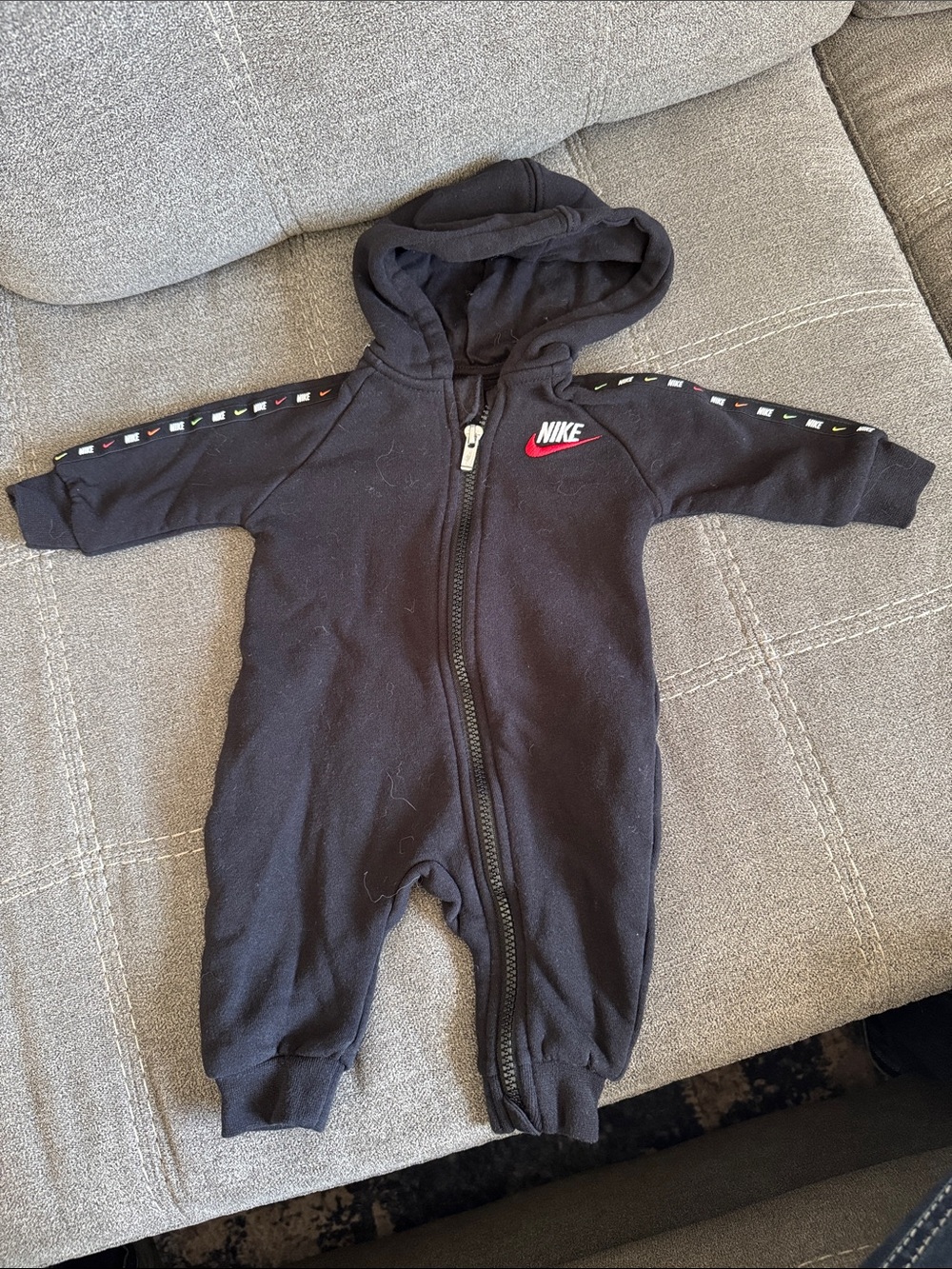 Nike Swoosh Tape Hooded Coverall Black Baby 3M